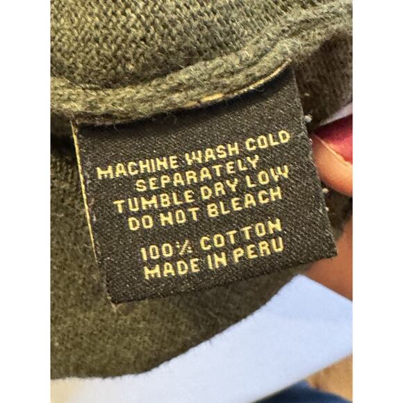 Men’s Southern Point Co. Green The Hayward Zip Pullover Sweater Sz M Preppy Gorp - Picture 8 of 9